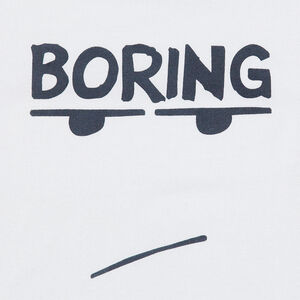 Camiseta de manga corta de punto con mensaje estampado y personaje 