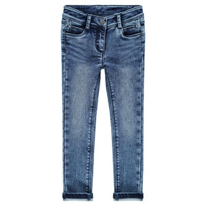 Vaqueros slim de felpa de efecto denim 
