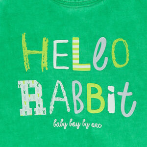 Camiseta de manga corta con estampado de "Hello Rabbit" 