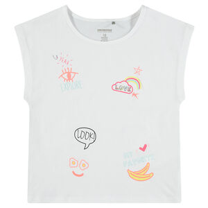 Júnior - Camiseta de manga corta de forma cuadrada con estampado de fantasía   Main Júnior - Camiseta de manga corta de forma cuadrada con estampado de fantasía