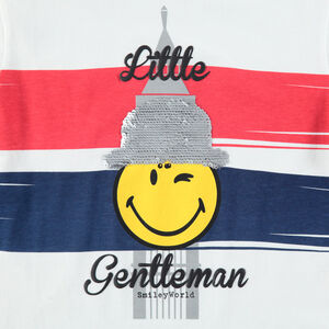 Júnior - Camiseta de manga larga de punto con ©Smiley de lentejuelas mágicas 