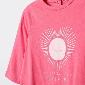 Pelele jersey rosa estampado corazón  
