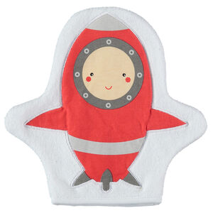 Guante de baño tipo marioneta con forma de fantasía 