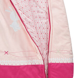 Saquito para dormir con manga desmontable de terciopelo con conejitos con bordado 