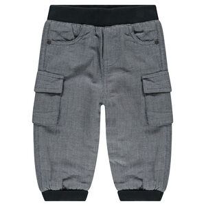 Pantalón de felpa con bolsillos con forro de micropolar 