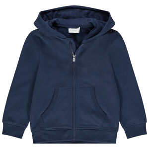 Sudadera con capucha de felpa lisa para niño 