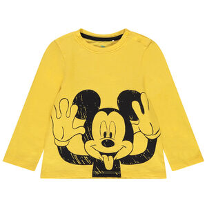 Camiseta de manga larga de algodón ecológico con estampado de Mickey Disney 
