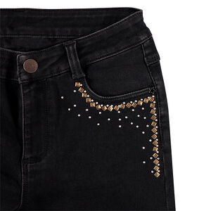 Júnior - Vaqueros slim de efecto usado con tachuelas de fantasía  Main Júnior - Vaqueros slim de efecto usado con tachuelas de fantasía