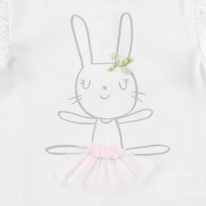 Camiseta de punto de manga larga con conejo con tutú estampado  Main Camiseta de punto de manga larga con conejo con tutú estampado