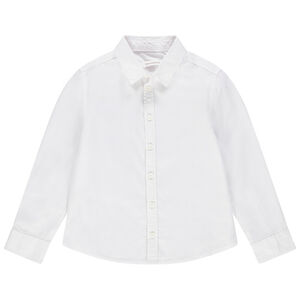 Camisa de manga larga blanca lisa niño 