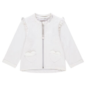 Chaqueta de felpa con volantes 