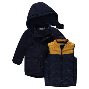 Chaleco 2 en 1 con anorak fino y extraíble 