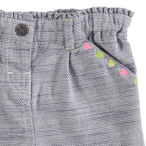 Pantalón corto de algodón de fantasía y dibujos de colores bordados  Main Pantalón corto de algodón de fantasía y dibujos de colores bordados