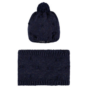 Conjunto de gorro y snood de punto con forro de micropolar  Main Conjunto de gorro y snood de punto con forro de micropolar