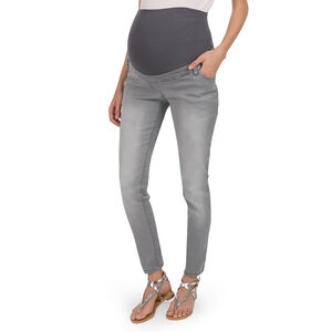 Vaqueros skinny de embarazo con efecto gastado y arrugado 