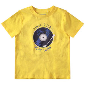 Camiseta de manga corta lisa con dibujo estampado 