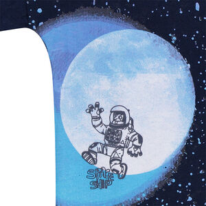 Camiseta de manga larga de forma cuadrada con estampado de galaxia 