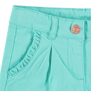 Pantalón corto de algodón con volantes en los bolsillos  Main Pantalón corto de algodón con volantes en los bolsillos