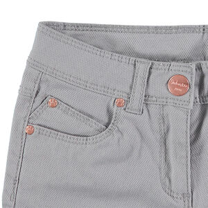 Pantalón corto de algodón de fantasía con detalles rosas dorados  Main Pantalón corto de algodón de fantasía con detalles rosas dorados
