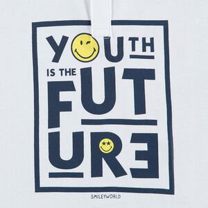 Polo de manga corta de punto con forma cuadrada y estampado ©Smiley 