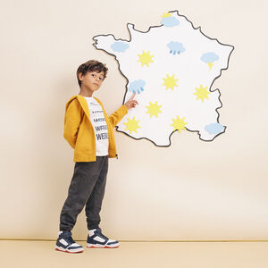 Chaleco con capucha de felpa zipeada 