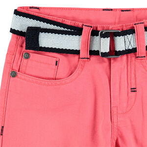 Bermudas de algodón teñido con cinturón desmontable 