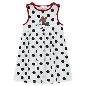 Vestido sin mangas de punto y con lunares all over con parche de Minnie ©Disney   Main Vestido sin mangas de punto y con lunares all over con parche de Minnie ©Disney