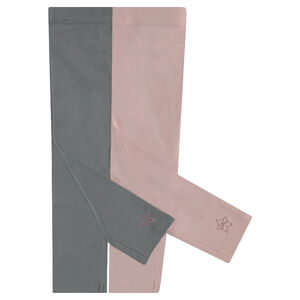 Juego de 2 leggings de punto liso con estampado  Main Juego de 2 leggings de punto liso con estampado