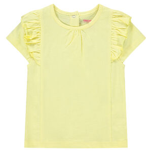 Camiseta de manga corta con volantes. 