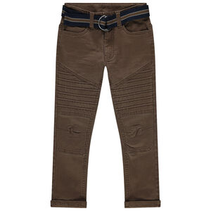 Pantalón de tela teñida con cinturón desmontable 