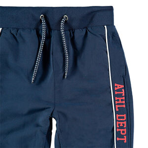 Pantalón de chándal de felpa con inscripciones estampadas 