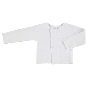 Chaqueta lisa de punto con doble botón 