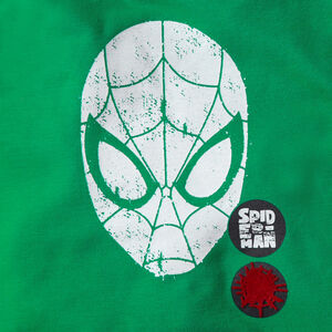 Sudadera de felpa lisa verde con estampado ©Marvel Spiderman 