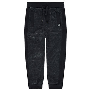 Pantalón de chándal de felpa asargada con bolsillos con cordoncillo 