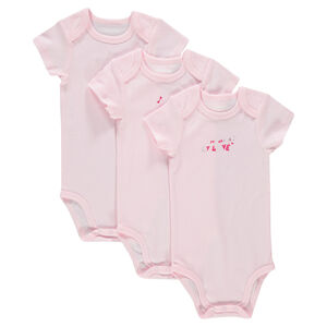 Lote de 3 bodies manga corta con abertura adaptada a la edad 