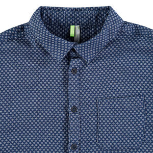Júnior - Camisa de manga larga y pequeño dibujo estampado y bolsillo 