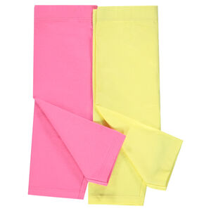 Juego de 2 leggings cortos lisos 