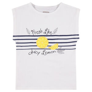 Camiseta de manga corta de punto y estampado de fantasía  Main Camiseta de manga corta de punto y estampado de fantasía