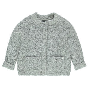 Chaqueta de punto de fantasía con botones de presión 