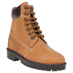 Botas bajas con cordones de cuero con cremallera 