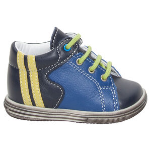 Botines bicolor de cuero con cordones   Main Botines bicolor de cuero con cordones
