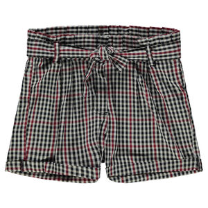 Júnior - Pantalón corto de cuadros de vichy con cinturón que se anuda 