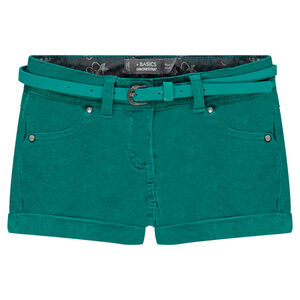 Short en velours avec ceinture amovible 