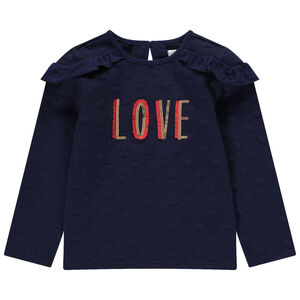 Sudadera de felpa de jacquard con dibujo y lentejuelas con flecos  Main Sudadera de felpa de jacquard con dibujo y lentejuelas con flecos