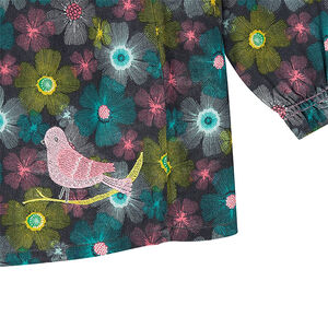 Túnica con volantes y flores all over 