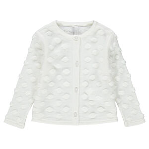 Chaqueta de punto con lunares con relieve  Main Chaqueta de punto con lunares con relieve