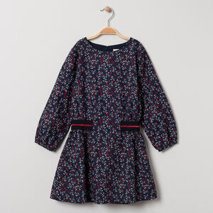 Vestido manga larga estampado all-over 