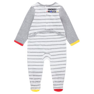 Pijama de terciopelo de rayas con estampado de Mickey ©Disney 