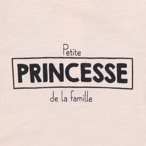 Camiseta de punto de manga larga con mensaje estampado 