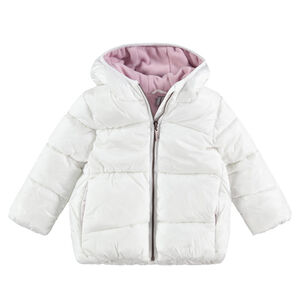 Anorak acolchado con capucha y forro de micropolar 